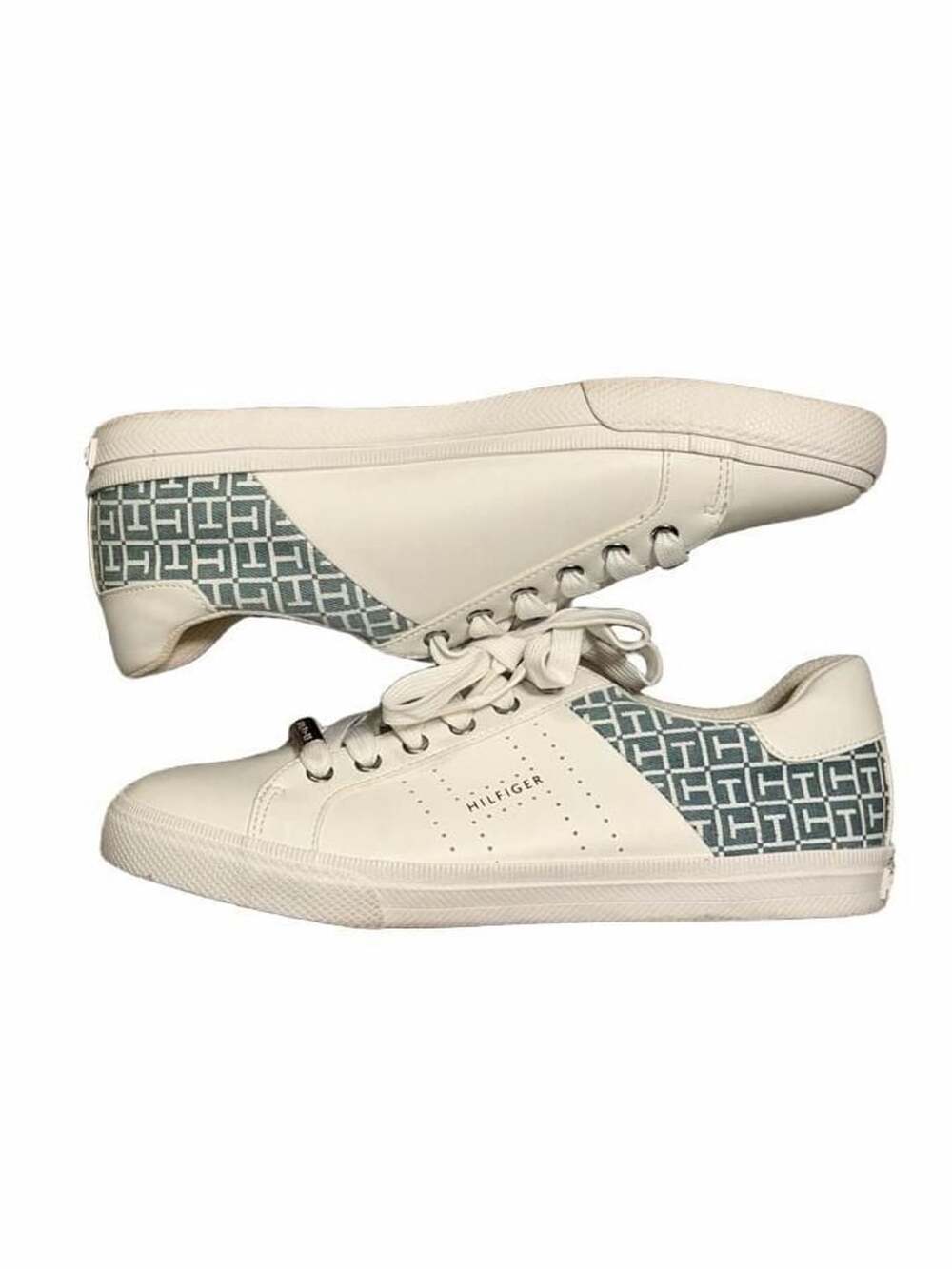 Tommy Hilfiger Women's Lorio White and Monogram Jacquard Shoes